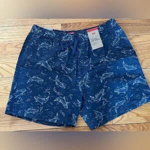 NWT LEVI’S XX Chino Easy 6” Naval Academy Fishing Print Shorts Sz Med phish
